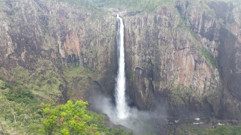 Wallaman Falls, Australia's largest single drop fall at 268m.
