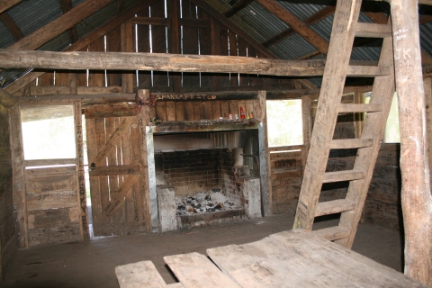 Inside Upper Jamison Hut